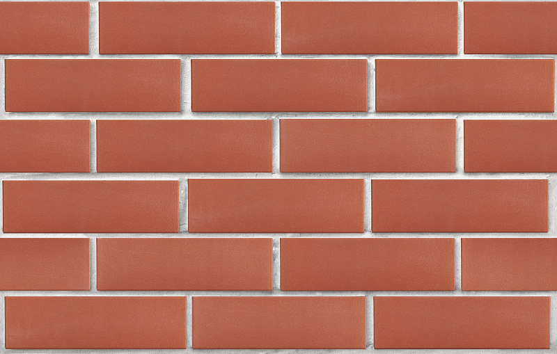 Клинкер фасадный красный Лондон гладкий