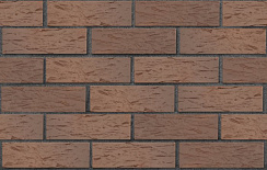 Клинкер фасадный светло-коричневый флэш Прага береста