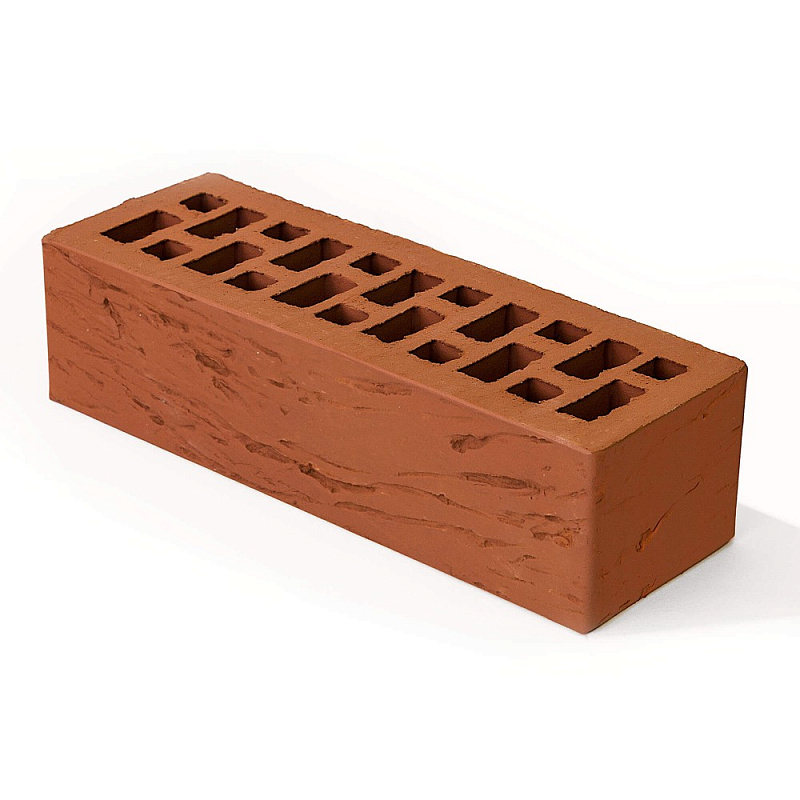 Облицовочный кирпич КРАСНЫЙ рифленый 0,7 NF